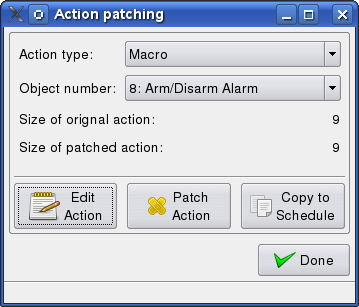 Action patching screen shot